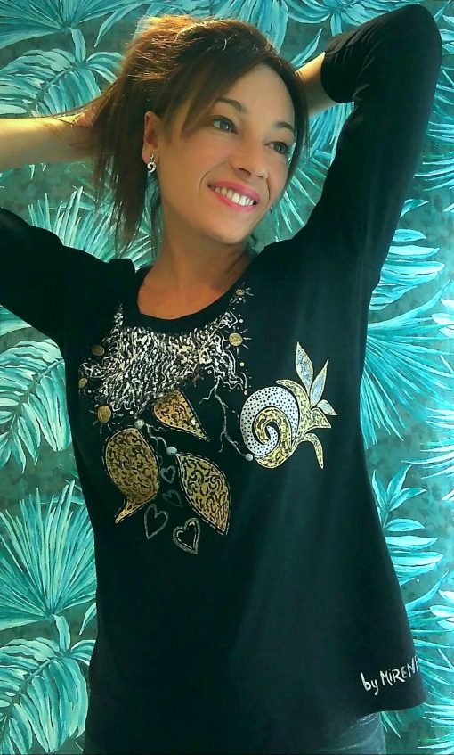 Tienda de ropa pintada a mano