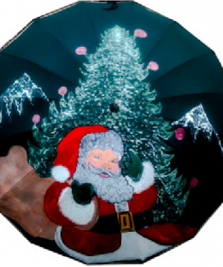 Paraguas navideños pintados a mano