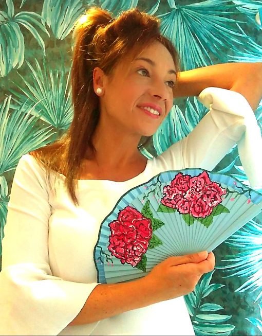 Abanicos pintados a mano