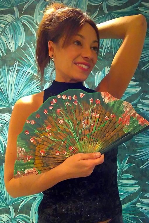 Abanicos pintados a mano