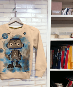 Sudaderas pintadas a mano para niños. Modelo Robot byMIRENE.