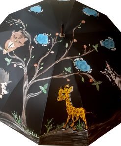 Paraguas para profesores con las mascotas de la clase.