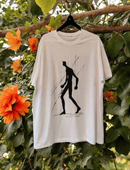 El caminante de Vitoria camiseta pintada a mano bymirene